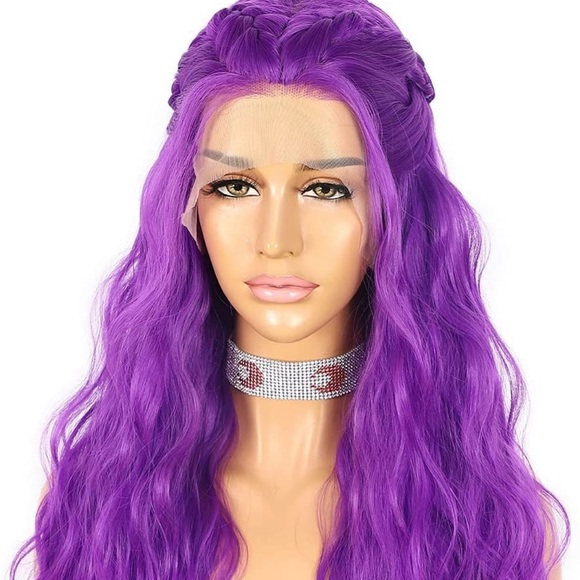 - 💕 24” PURPLE WAVY LACE FRONT WIG 💕 *NEW* - Picture 4 of 6